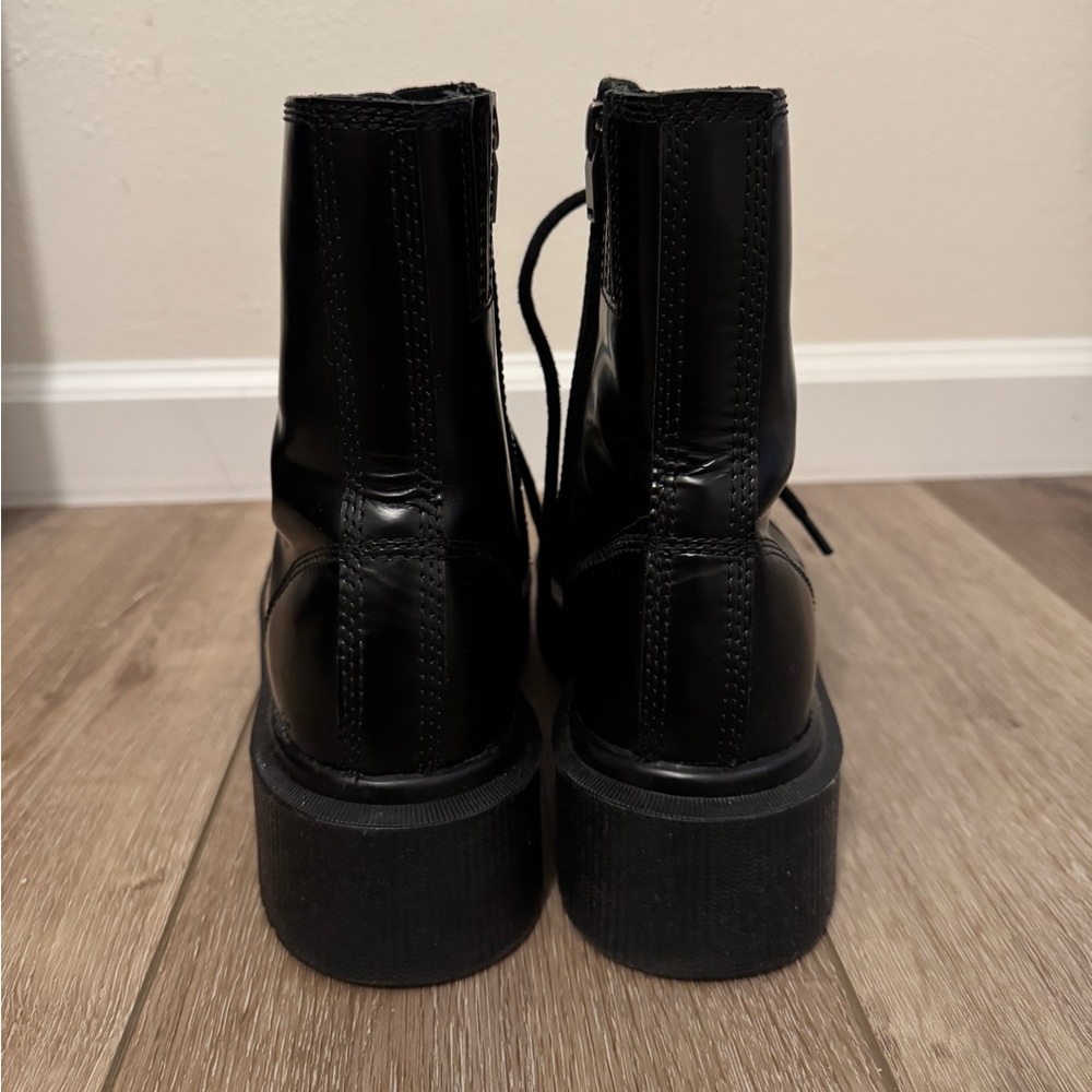 Jeffrey Campbell Black Combat Boots- size 9 - Picture 3 of 7
